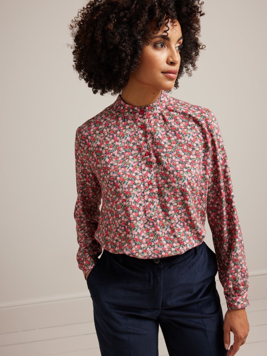 Women Cyrillus Shirts & Blouses | Women'S Blouse Made With Liberty Fabric - The Limited Collection